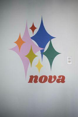 Nova's logo visible when entering the studio