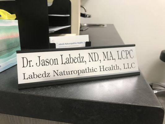 Labedz Naturopathic Health, LLC is owned and operated by Dr. Jason Labedz, ND, MA, LCPC