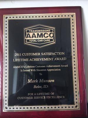 Lifetimes customer satisfaction achievement award