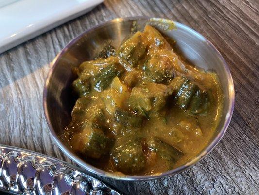 Bhindi (Okra) from the lunch Thali . . .