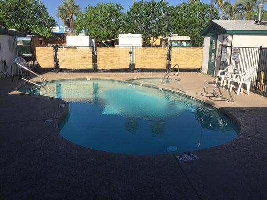 Pool and hot tub area. Feels like your own private pool.