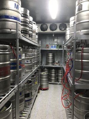 Kegs ready and waiting.