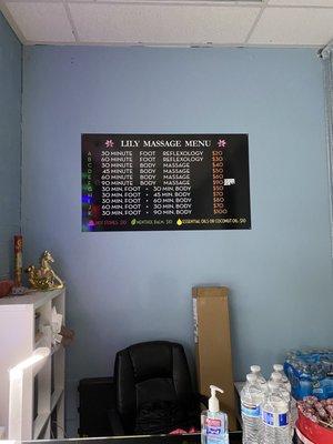 Price list