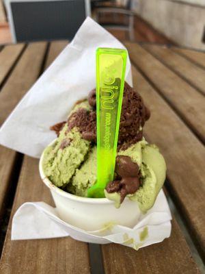 Pistachio with chocolate