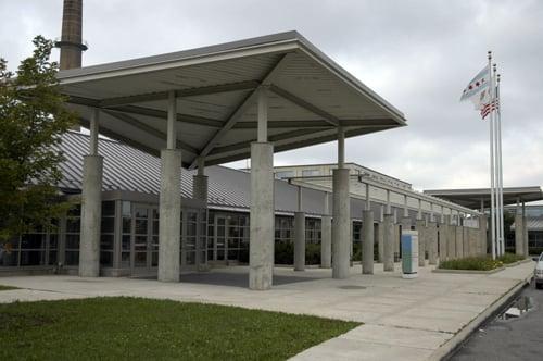 This is the outside entrance to Homan Square Community Center.