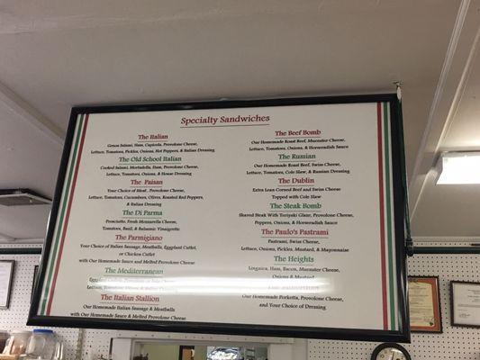 Specialty Sandwiches