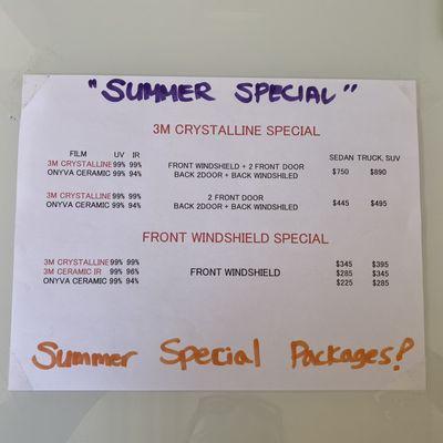 Summer special packages are here!