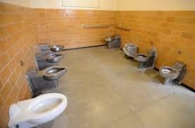 This is how the inmates go to the restroom!  Would you like to sit on the toilet with others looking at your privates? Get them out!