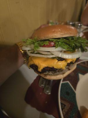 Steak burger and fries