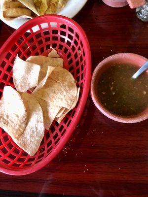 Salsa and chips