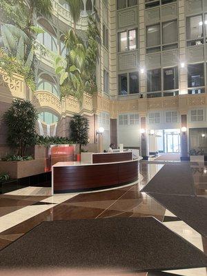 Grand lobby entrance at 101 Merrimac St.