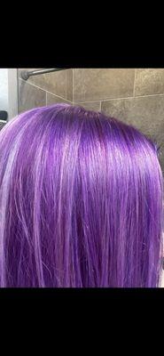 Bright purple hair