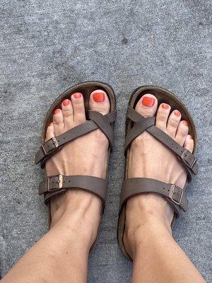 Finished pedicure