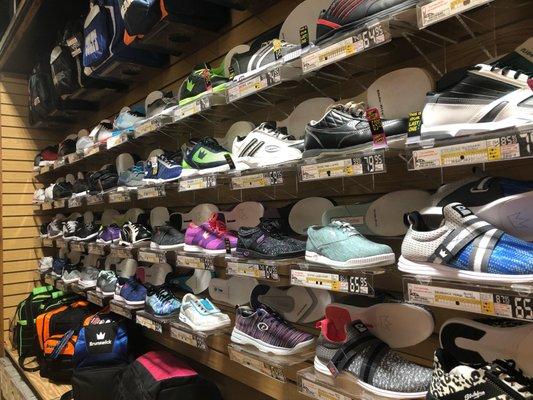 The biggest shoe display in the area!