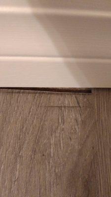 Trim not covering floor