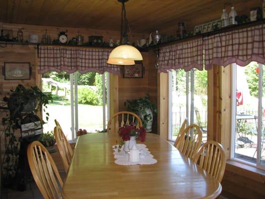 Tables and chairs look like they came right from Grandma's