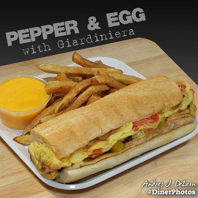 Pepper & Egg Sandwich (Wednesday and Friday during Lent)