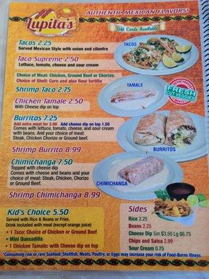 Menu 09/23/22