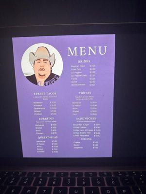 El Gordos grill menu