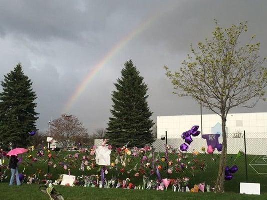 Rainbow over paisley park. :(