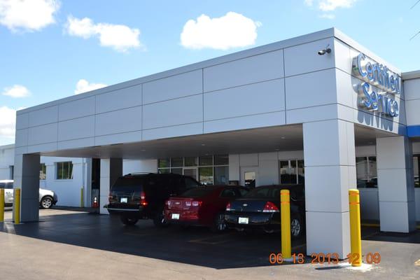 Another angle of the Service Overhang in front of the Service Department Entrance