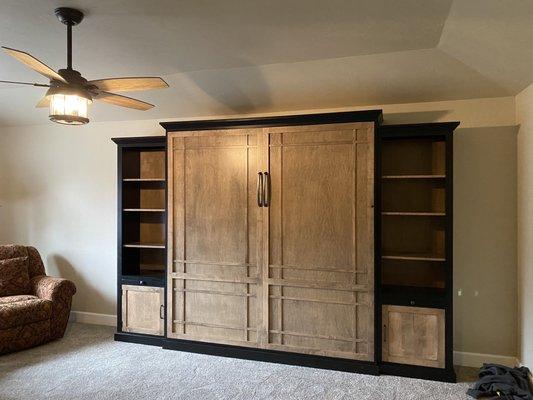 King Size Murphy Bed with side cabinets