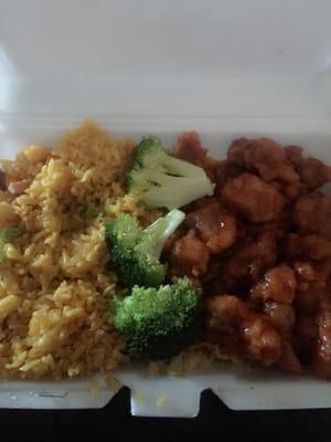 Lunch special -General Tso's chicken