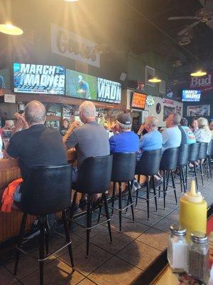 View of the bar area during a game