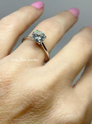 Classic Solitaire Diamond Ring 1.50 ct