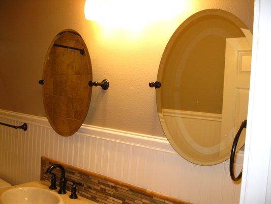 Window installed in shower, all new tub, wanes coating throughout.Custom vanity,dual under mount sinks,Custom tile shower walls. Beautiful !