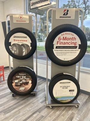 Franchise store offering all brands of tires including Firestone/Bridgestone