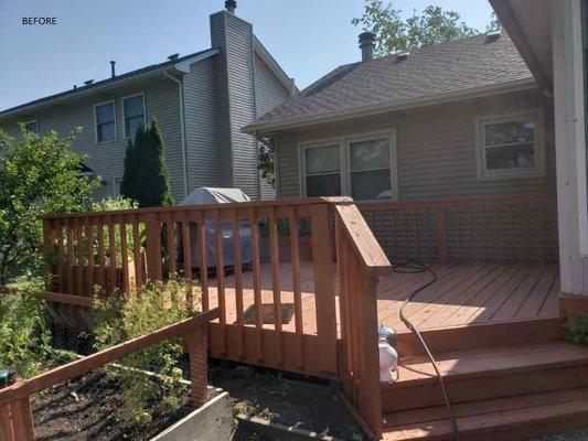 Area before patio install: deck was removed