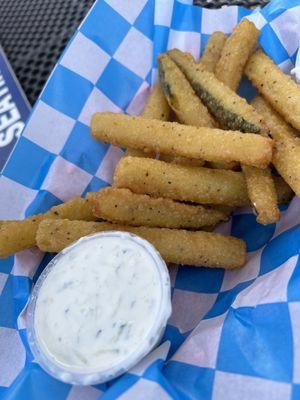 Zucchini fries with tzatziki