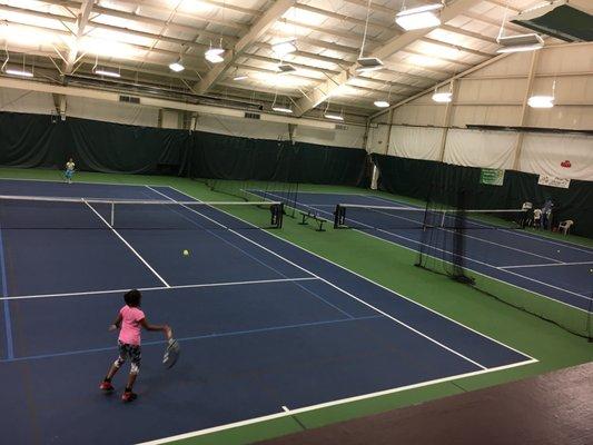 Really nice indoor tennis courts!