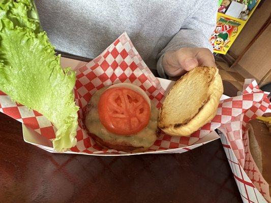 Fried Bologna sandwich.