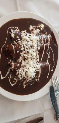 Pork Enchilada with Chocolate Mole with Cheese