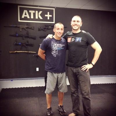 Krav Maga Worldwide Chief Instructor Michael Margolin with one of TKM's instructors, Molotov Mitchell.