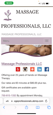 Full body massage with over 25 years of experience! Rhonda Ring LMT