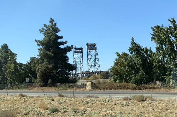 View from Manthey Road Bridge approach of Mossdale Railroad Bridge