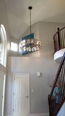 186 pound Restoration Hardware light fixture