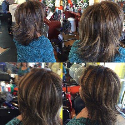 Hair cut highlights