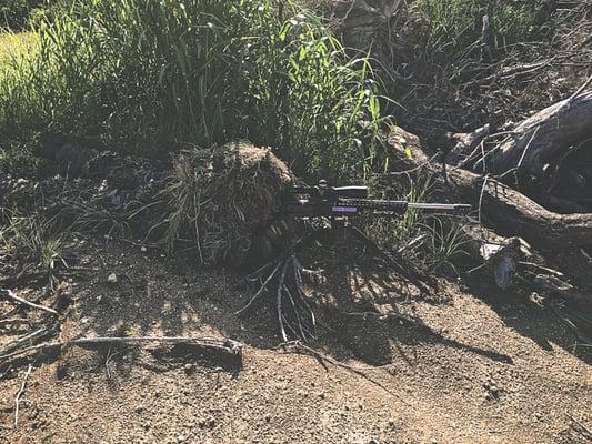 AR500 steel targets placed at each 100 yard line out to 1,000 yards. A variety of barricades to shoot from with supported positions.