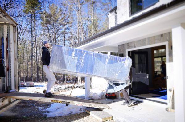 Receiving, delivery and placement of furniture at a new construction for our Interior Design partner!