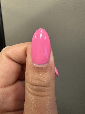 Poor nail polish application