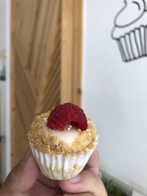 Raspberry mini cupcake