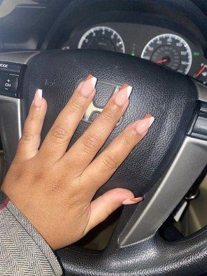 Split color French tip