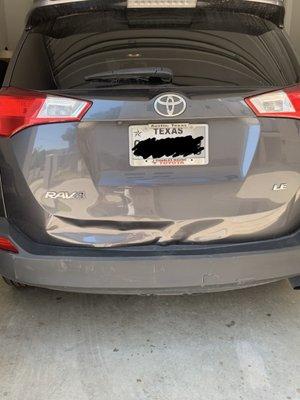 Damage caused to car by Dallas Valet Service