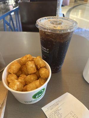 Tater tots and fountain coke