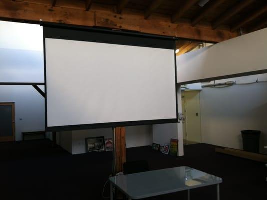 130" screen installation