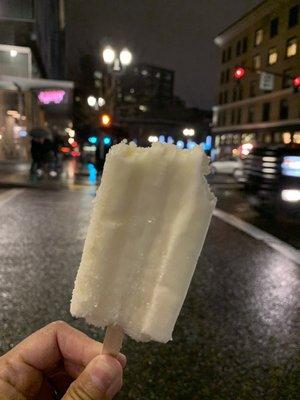 Corner Store goodie: Coconut popsicle $1.49